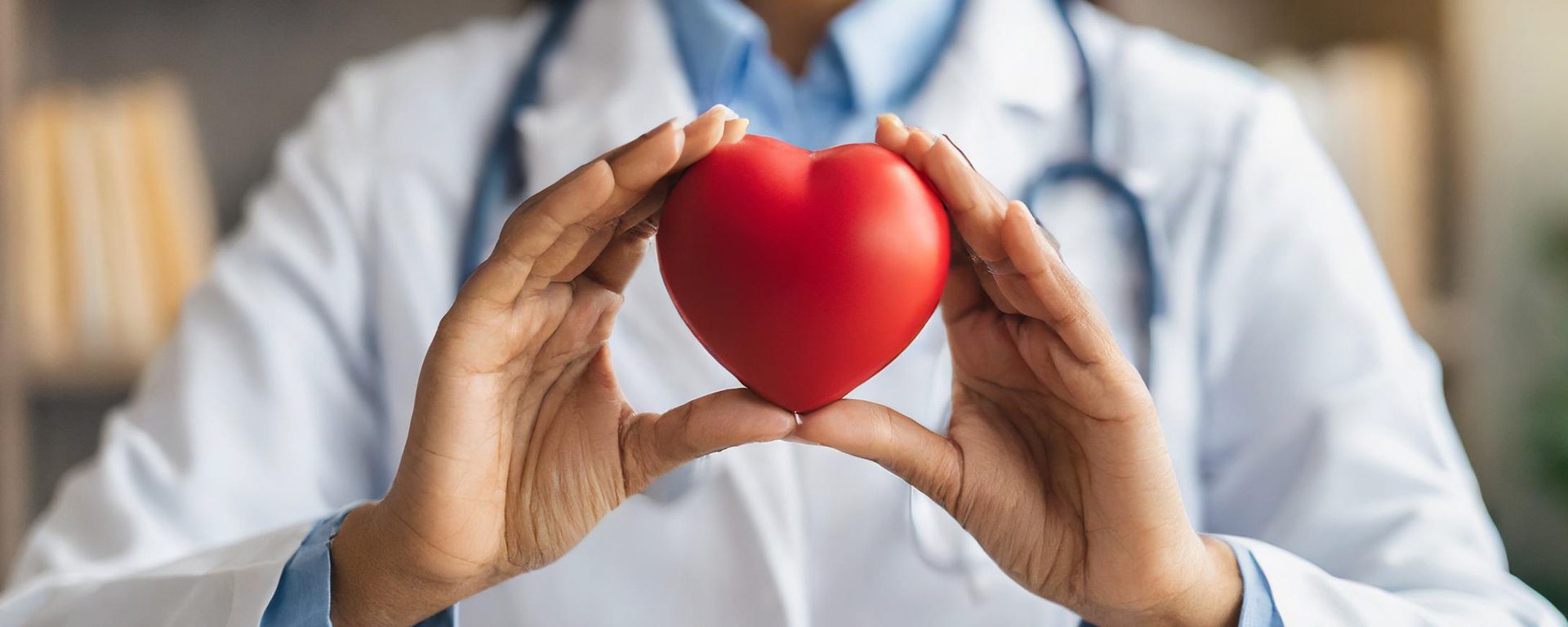 Doctor holding heart