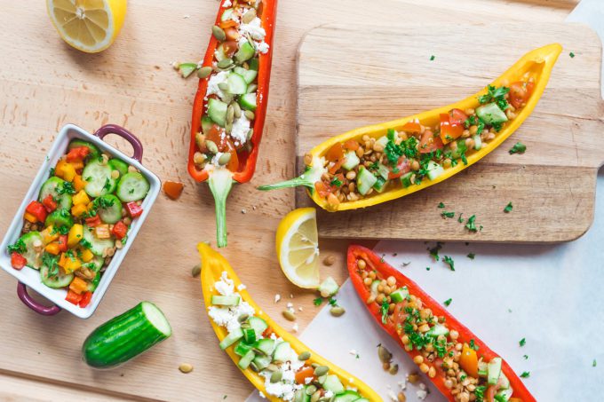 Long Sweet Pepper Boats