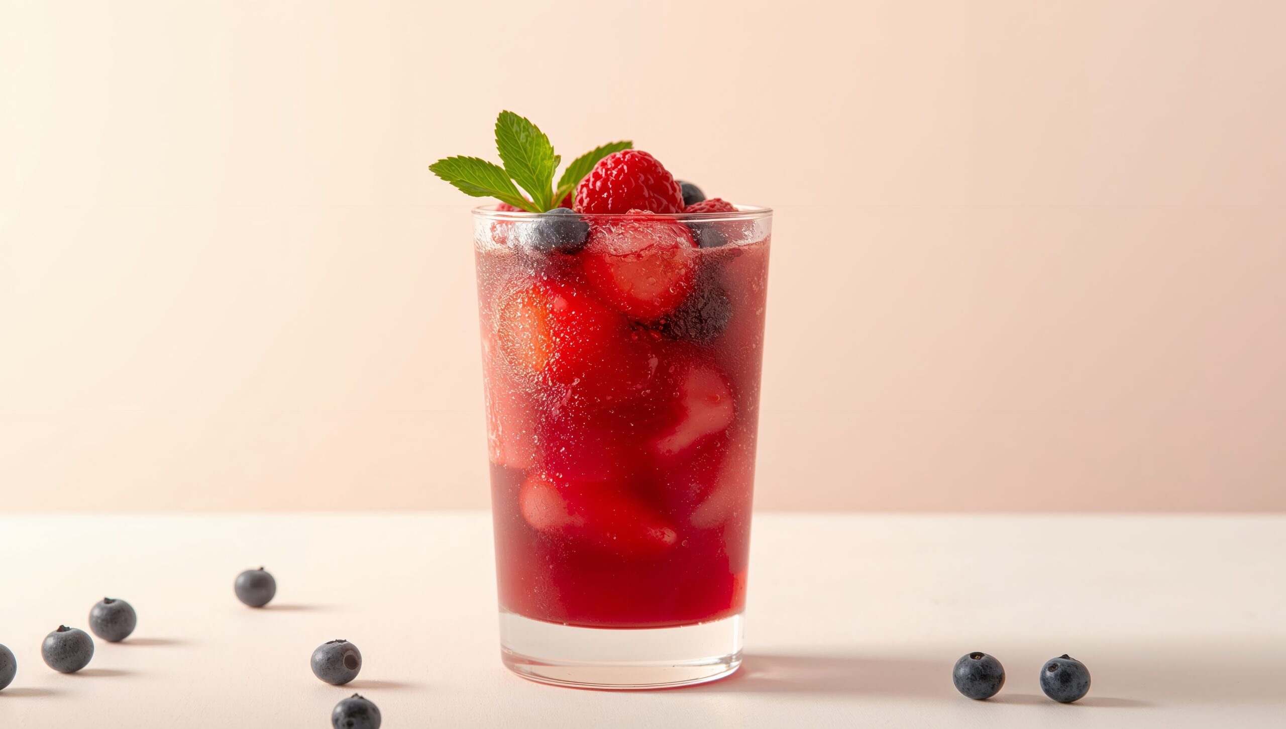 Mixed Berry & Cucumber Bellini Mocktail
