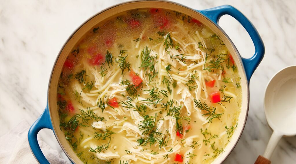Bell Pepper Chicken & Dill Soup