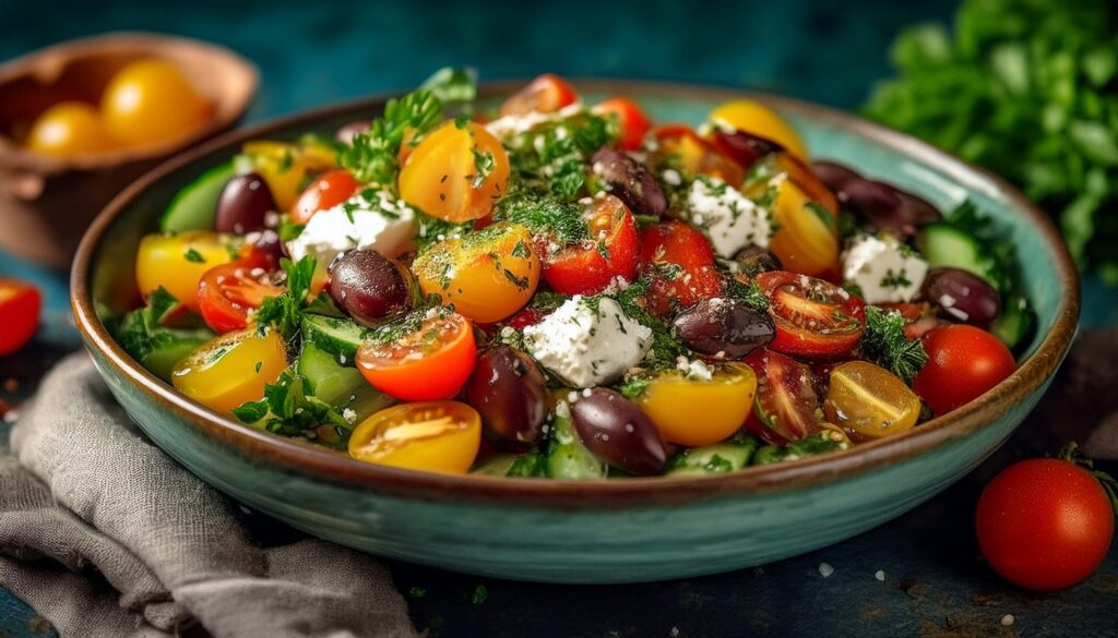 Tomato, Chickpea, & Cucumber Salad