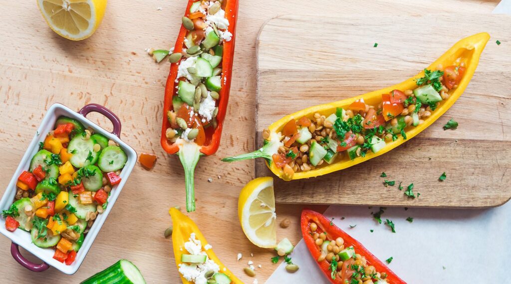 Long Sweet Pepper Boats