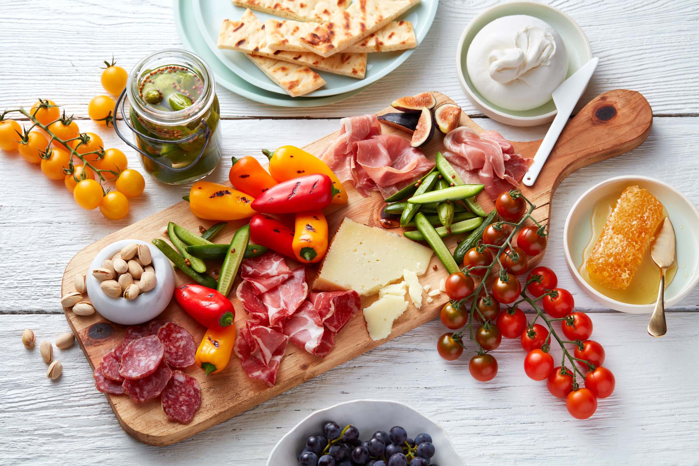 Grazing Board with Quick Cucumber Pickles