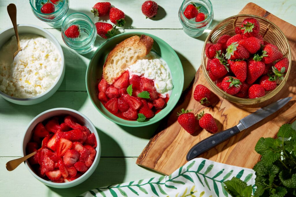 Roasted Strawberries with Ricotta